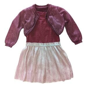 Toddler Girls Purple Shimmer Dress size 24 month